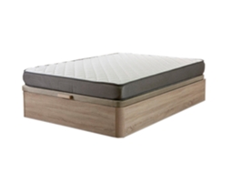 Sommier Atenas Carvalho 150X190Cm Colchão Básico 18Cm SALDOSYSTOCKS