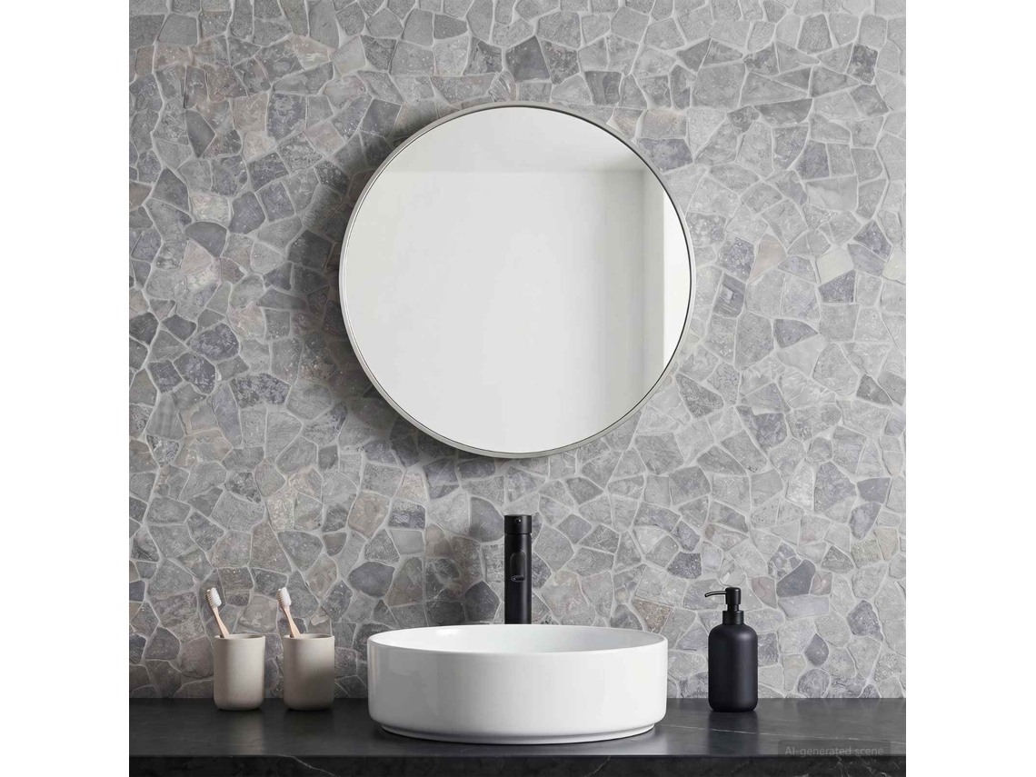 Vidaxl Azulejos De Mosaico Cinzento-claro 30 X 30 Cm Mármore