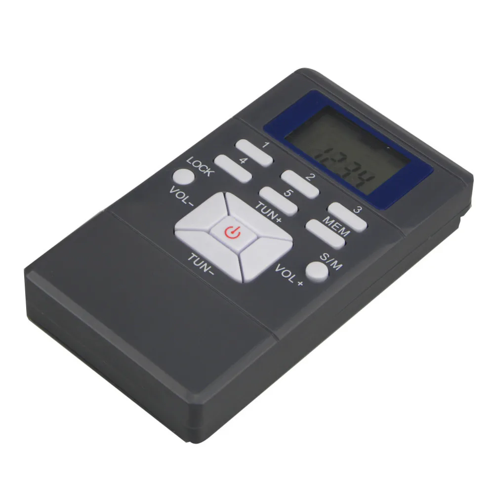 Receptor de Rádio Portátil Mini com Modulação Rf, Display Led Digital, Processamento de Sinal, Fones de Ouvido e Cordão. MDUG