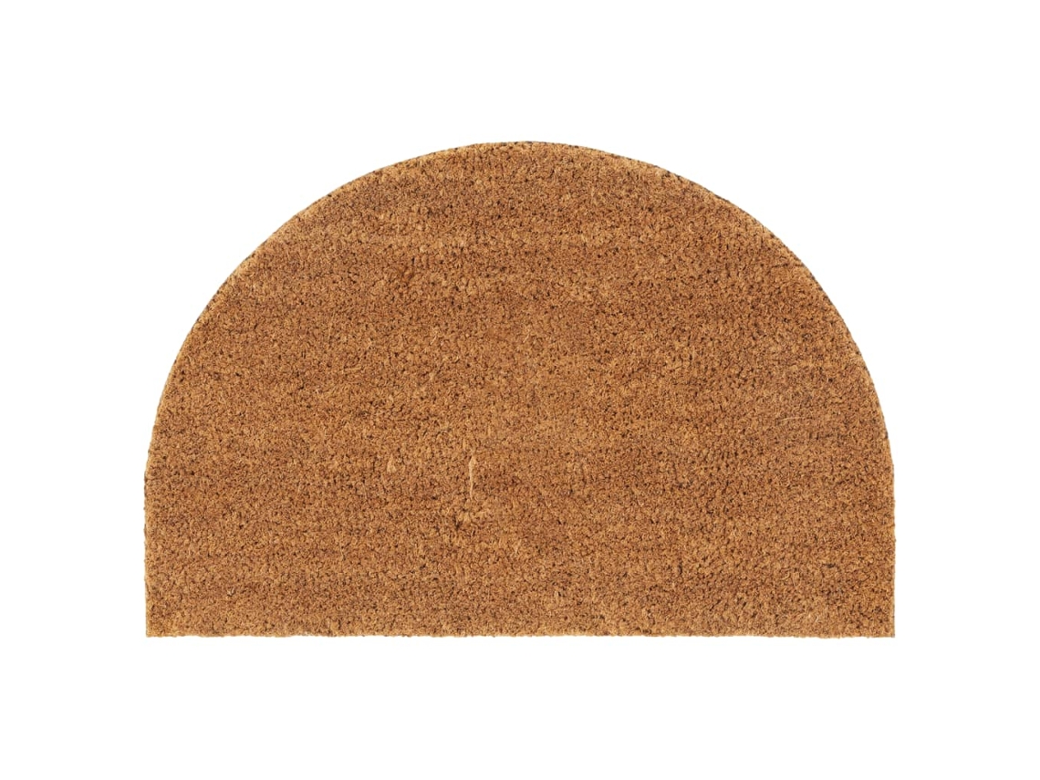 Vidaxl Tapete De Porta Semicircular 40x60 Cm Fibra Coco Tufada Natural