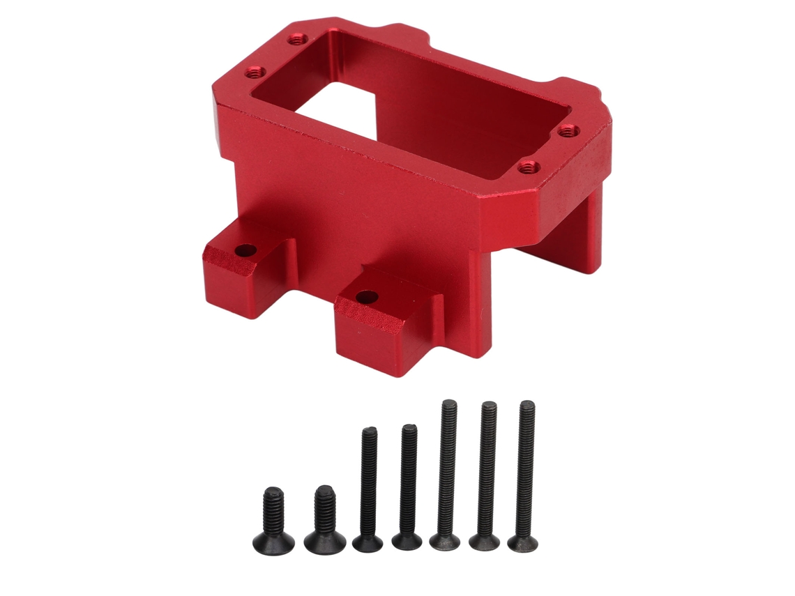 Mali suporte de Servo de Direção em Liga de Alumínio para Veículo Controle Remoto Sledge 1/8 4wd Vermelho