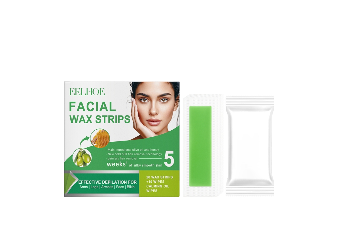 Fitas De Cera Facial Eelhoe Suave Limpeza Sem Resíduo Remoção De Cabelo Portátil Diário