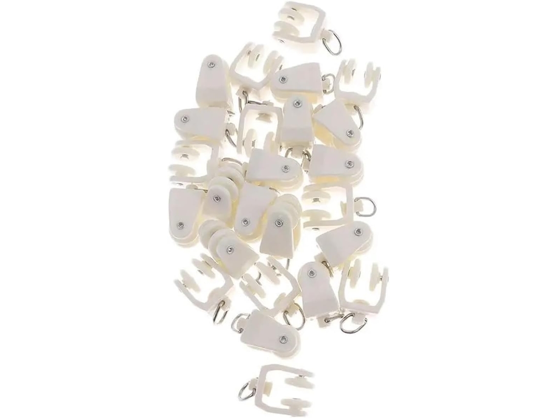 Ganchos Deslizantes Para Cortina, Conjunto De 10 Peças, Trilhos De Metal Para Cortina Teto Chuveiro Em Plástico