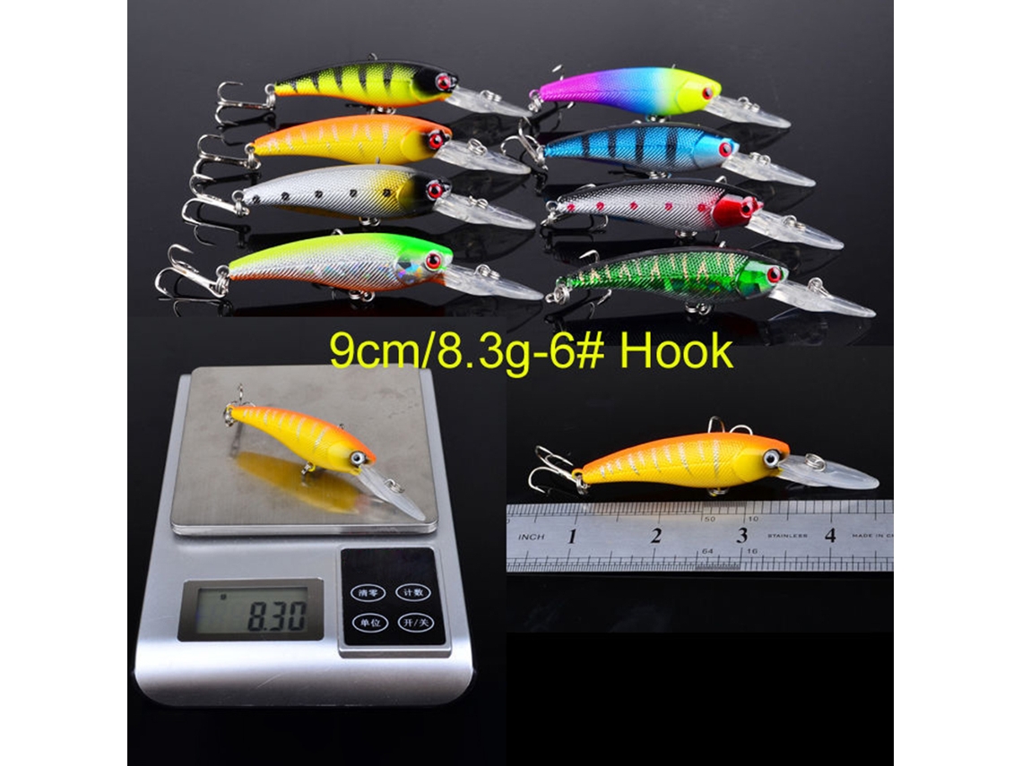 Kit de Iscas de Pesca 20 Peças com Anzóis