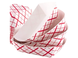 VYLARA 50 Unid. Bandejas De Papel Descartáveis Anti Gordura Para Cachorro Quente, Sorvete, Pipoca E Nachos