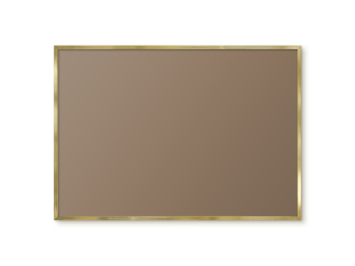 Quadro de vidro magnético na cor marrom para hall de entrada Espelharte (100x70 cm)