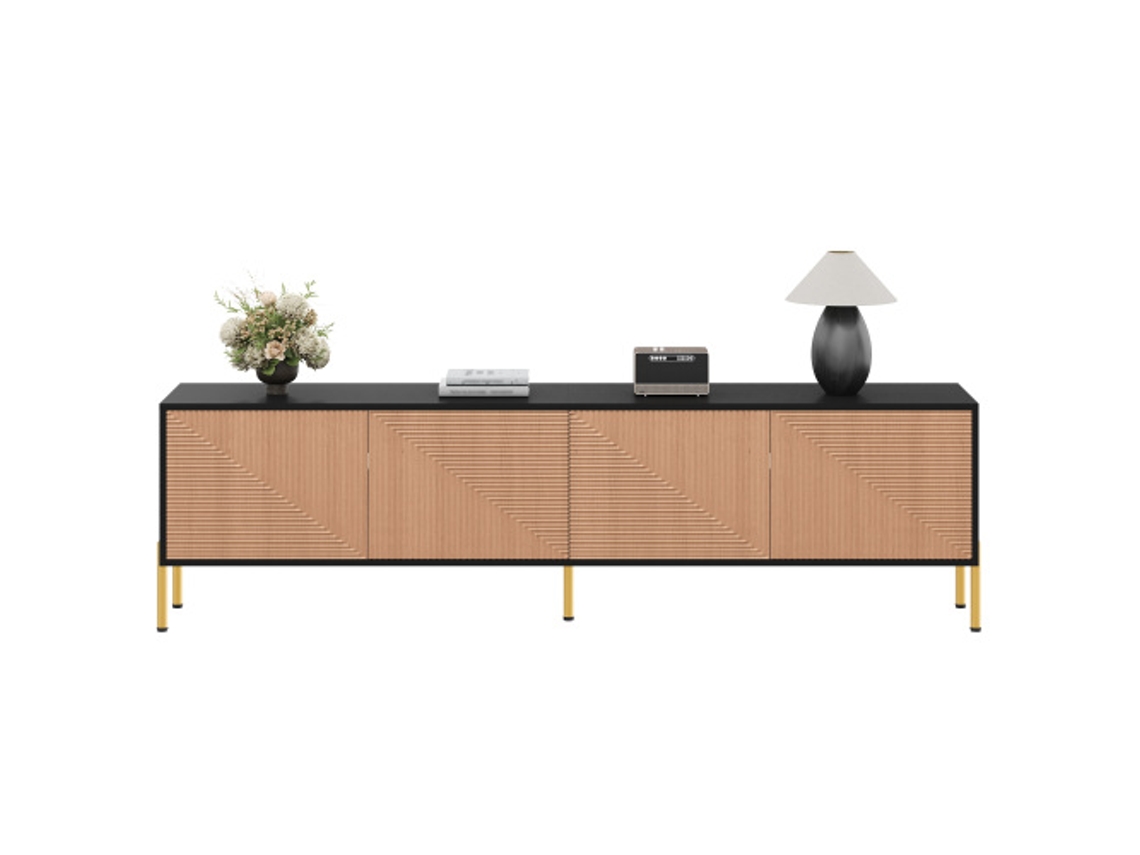 Móvel de Tv Moderno, Suporte para Tv, Painel de Tv, Suporte Baixo para Tv. Design Exclusivo em Blocos de Cores, 179 X 35 X 53,5 Cm DELCOND (c X L X A)
