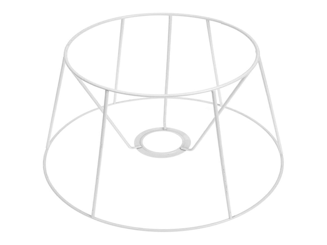 Moldura inferior Lurelia, para luminária pendente e de mesa, em metal, branca, 28x25x16 cm