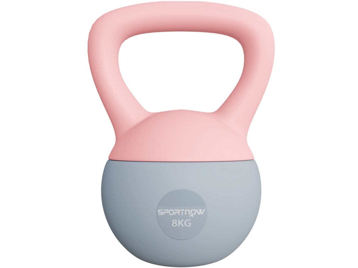 Kettlebell 8 Kg Plástico E Areia Metálica Cor Ø19x28 Cm Sportnow