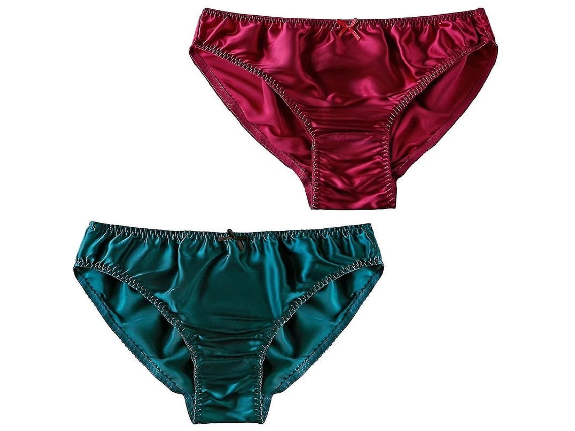 2026 braguitas de Seda de Morera para Mujer Bikini Sexy Satinadas Ropa Interior 2 Piezas Tingquan Store