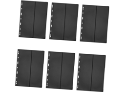 Gririw Lote De 10 Páginas Internas Noires Double Face Em Pet Para Álbum De Timbres - Bolsa De Rangement