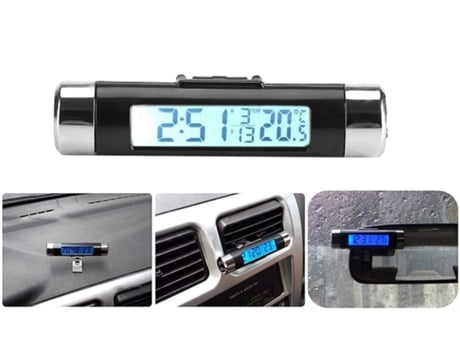 Relógio LCD termômetro digital para carro Relógio digital led para carro MLJSH