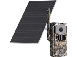 Caméra Faune Sauvage de Chasse À Énergie Solaire 4g 2k, Imagens 14mp, Vision Nocturne Ir, Étanche SFUSHOS