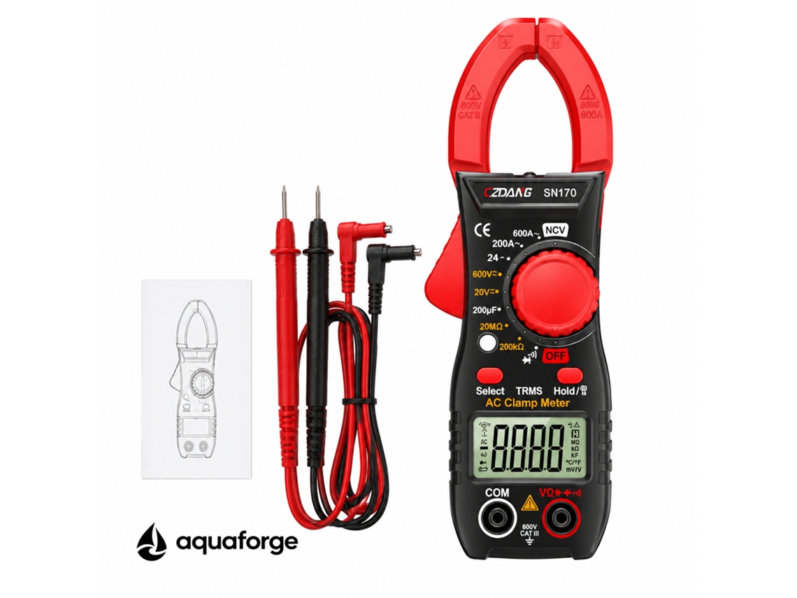 Alicate Amperimétrico Aquaforge Sn170, Ncv