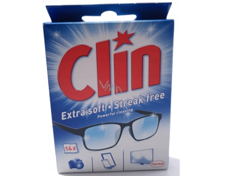 Lenços de limpeza de lentes, 14 unidades Clin