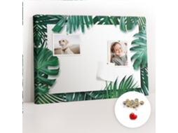 Painel De Cortiça Para Parede Folhas Tropicais Para O Escritório Espelharte (60x40 Cm)