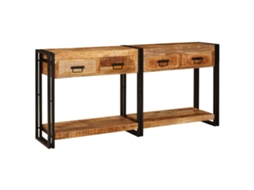 Vidaxl Mesas Consola 2 Unid. Castanho 161 X 33 X 75 Cm
