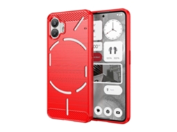 Capa Para Celular Tpu Com Textura Escovada E Fibra De Carbono For Nothing Phone 2