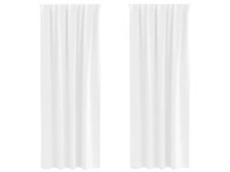 Maison Exclusive - Cortinas Blackout Com Argolas 2 Pcs Branco Puro 225 X 140 Cm