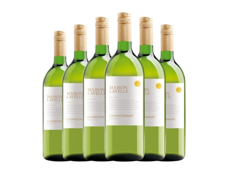 Vinho branco MAISON LAVELLE Chardonnay Vin de Pays d'Oc (1 L - 6 Unidades)