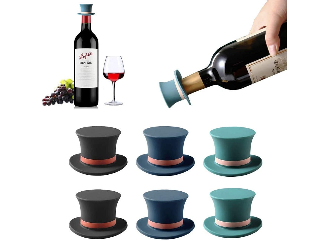Conjunto de 6 Rolhas Mágicas de Silicone BRILVIBERA
