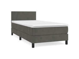 Box Spring Bed, Box Spring Beds Vidaxl Cinzeto Veludo (90 X 200 Cm)