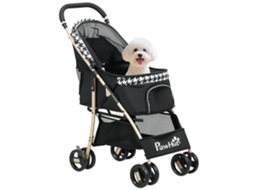 Carrinho De Preto Animais Com 2 Portas Cesta Janela Grade Segurança Corda 80x44,5x97 Cm