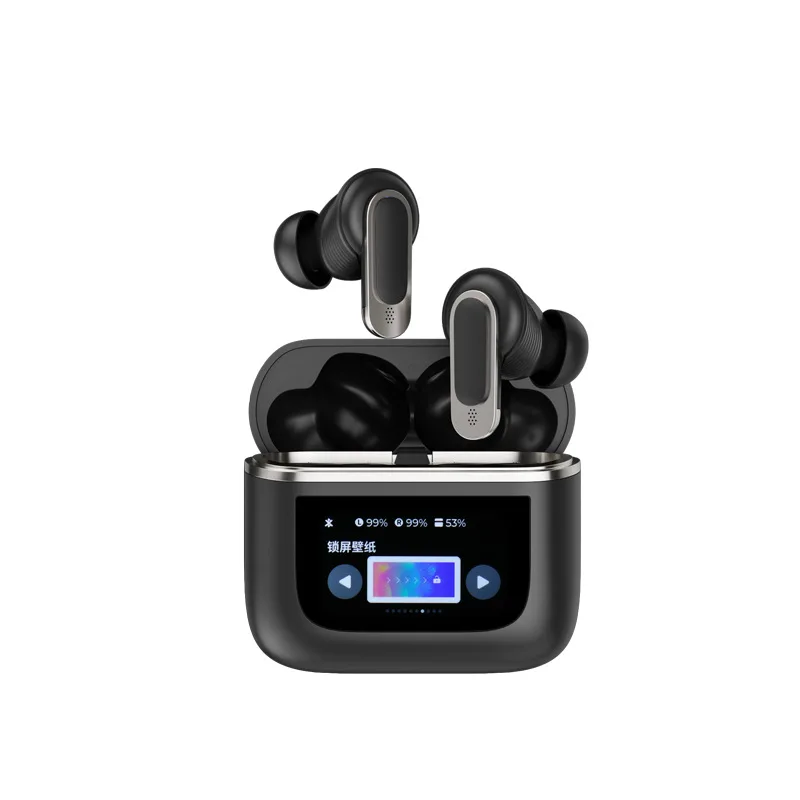 (preto) Fones de ouvido Bluetooth sem fio, compatíveis com Bluetooth 5.3, cancelamento de ruído e bateria de longa duração.