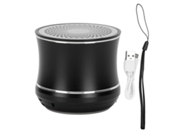 Caixa De Som Bluetooth Mínima Ip67 À Prova D'água Auto Connect Portátil Com Radiador De Baixo Preto