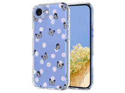 Capa Tkdaddy Para Iphone 16e Com Estampa Floral De Borboletas E Tpu, Capa Traseira Para Celular Com Borboletas