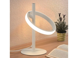 Candeeiro De Mesa Led Moderno Nettlife Abajur De Cabeceira Em Forma De Anel Branco Rotação Anéis Removíveis 13w 3000k Branco Quente