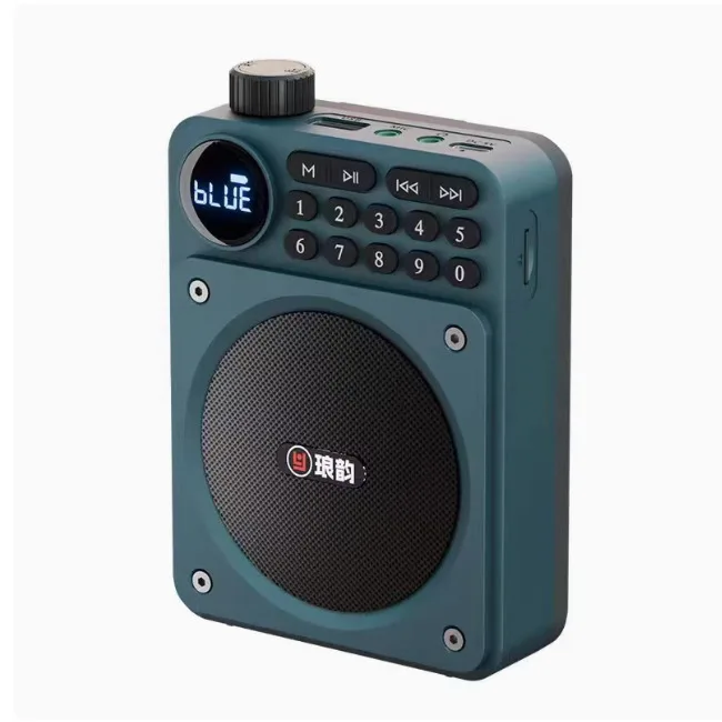 Mini Rádio FM Display Led Alto Falante Bluetooth com Cartão Tf e Disco U MDUG