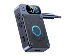 Transmissor E Receptor De Áudio 2 Em 1 Compatível Com Bluetooth, Com Visor Lcd E Entrada De 3,5 Mm.