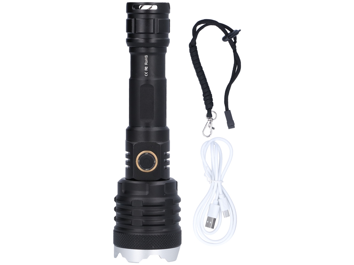 Lanterna Led Recarregável 20000lm 5 Marchas Zoom IPX5 S/MARCA