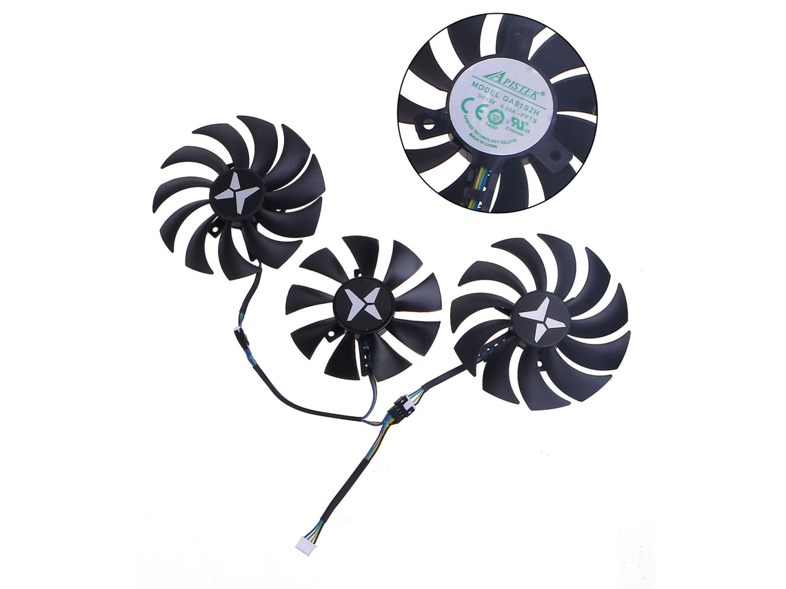 3pcs 12v Ga91s2h 4pin Placa Gráfica Ventilador Vga De Resfriamento Para Radeon Rx 5600 5700xt