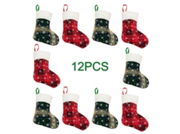 Laxiscreed Conjunto De 12 Ornamentos De Natal Vermelhos E Verdes Para Árvores Festivas