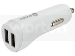 Adaptador de Isqueiro GOODIS 2 USB 5V 1A + 2.4A Branco