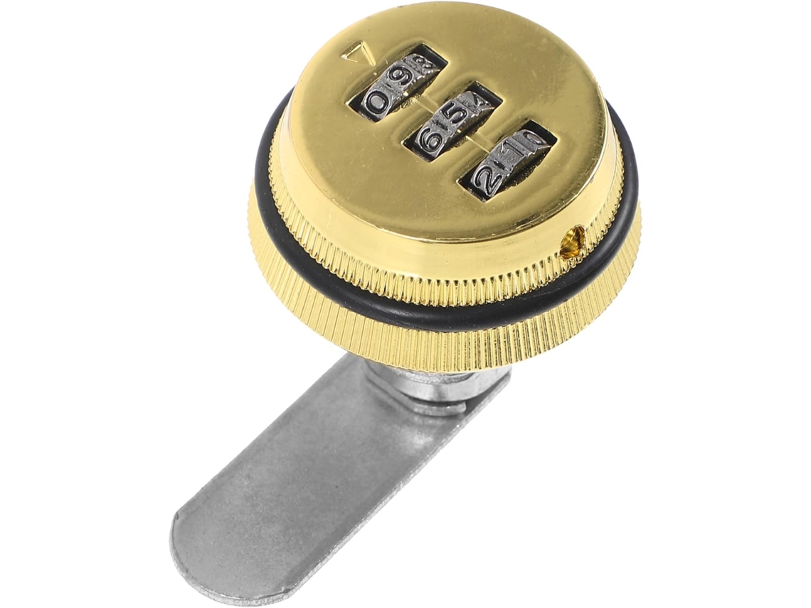 Fechadura De Combinação De Alta Segurança Para Armário, Com Teclado Numérico E Acabamento Em Metal Dourado De 20 Mm.
