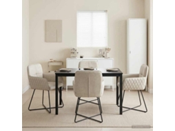 Vidaxl Cadeiras De Jantar 4 Unid. Veludo Creme 59 X 56,5 X 86 Cm