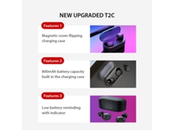 Fones Qcy T2c Tws Bluetooth Esportes 800mah