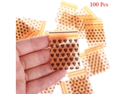 100 Unidades de Sacos Pequenos 1, 97" X 1, 38" Mini Zip Lock Poliéster Designer BRILVIBERA