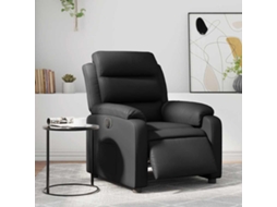 Vidaxl Poltrona Reclinável Elétrica Couro Artificial Preto