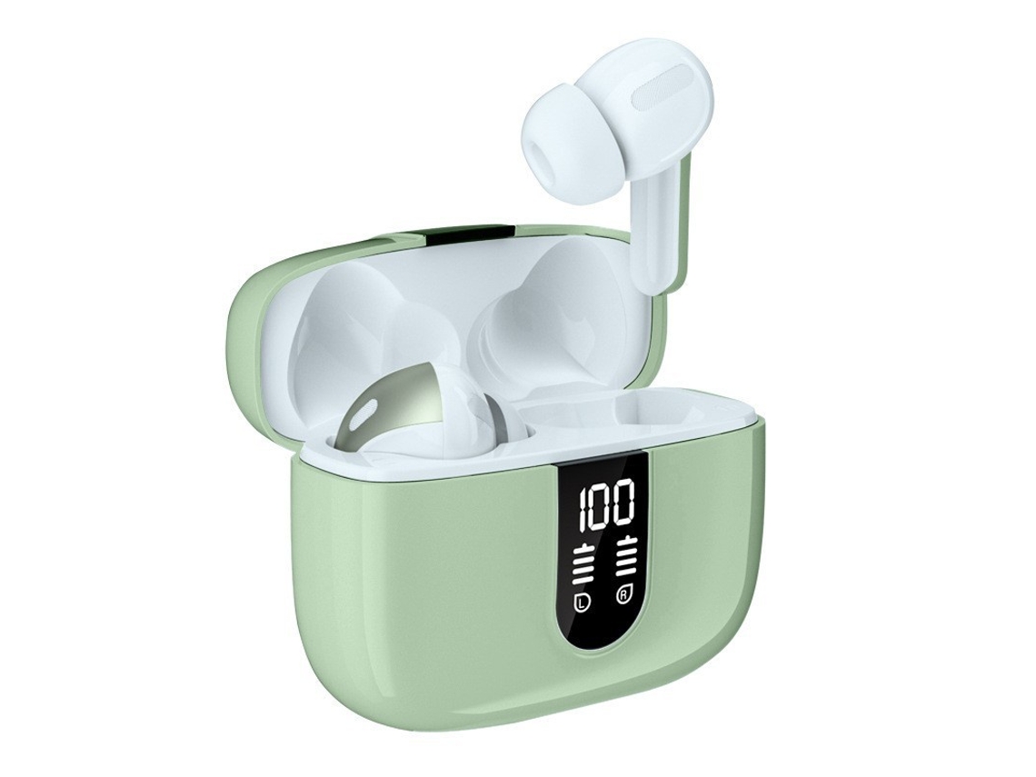 Auscultadores Bluetooth Sem Fios, 60h Reprodução, Led, Ipx5 À Prova D'água, Microfone JIAPEI (verde)