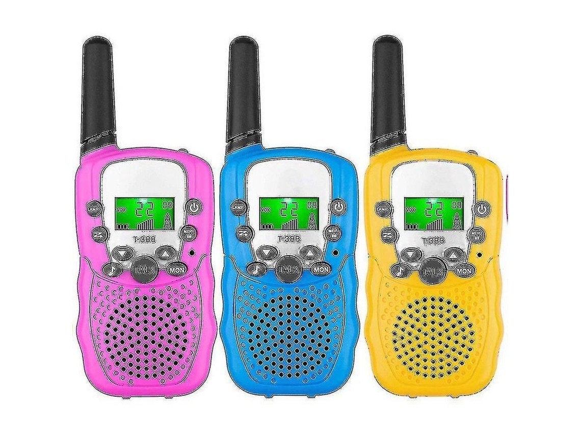 Walkie Talkie Para Niños 3 Pack, Radio De 2 Vías Juguete Con Alcance De 3 Millas, Vox Y Linterna Integrada