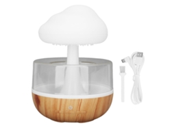 Difusor de Óleos Essenciais Rain Cloud com Luzes Led e Degrau de Água para Quarto LAXISCREED
