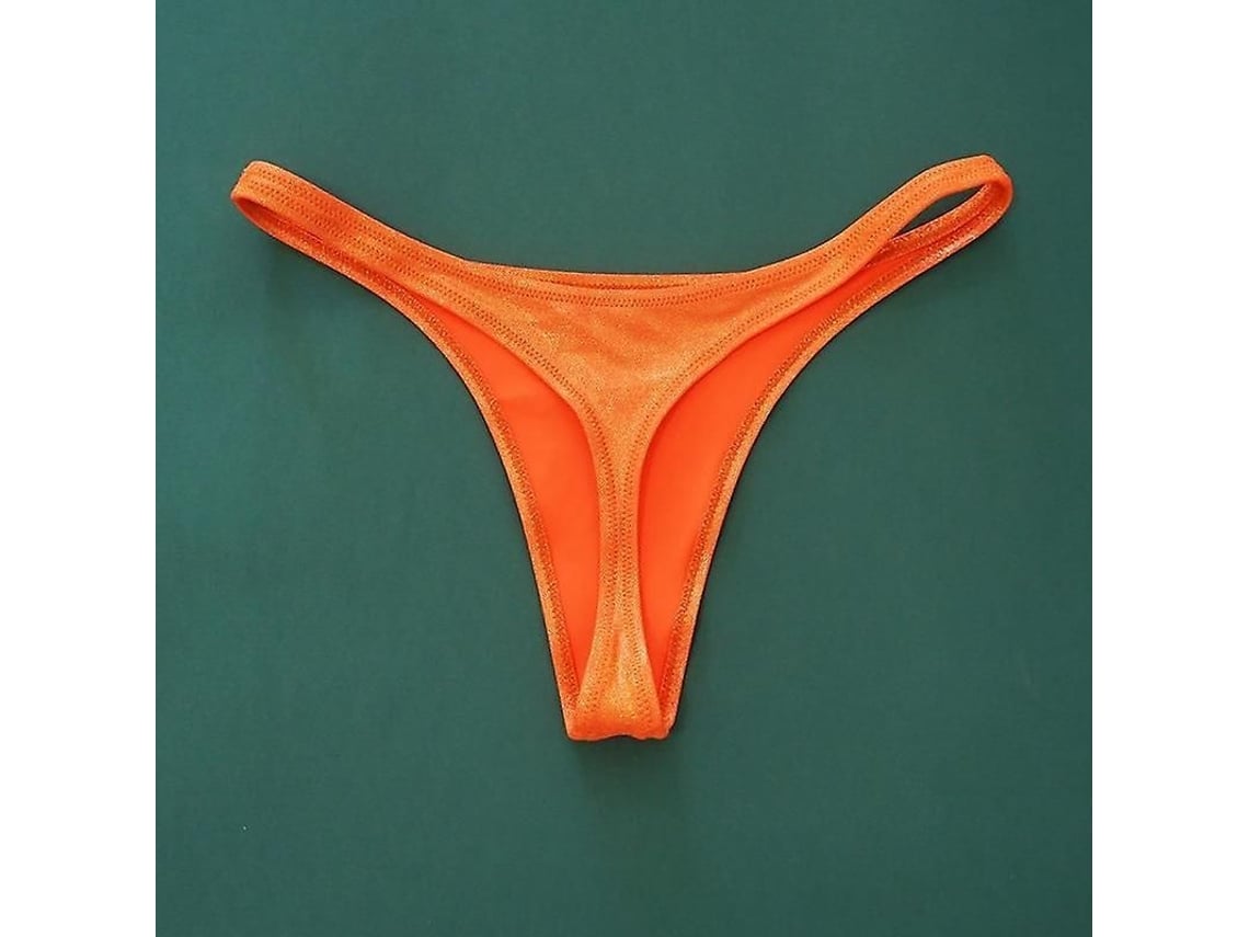 2026 braguitas de Bikini Tanga para Mujer Y Niñas de Baño em Cor Sólida