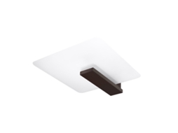 Luminárias de Teto Lappo de Madeira/Vidro Wengé 47.5X40X14Cm SOLLUX LIGHTING