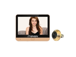 Câmera De Porta Com Vídeo, Lcd De 4,3 Polegadas, Detecção De Movimento, Ouro