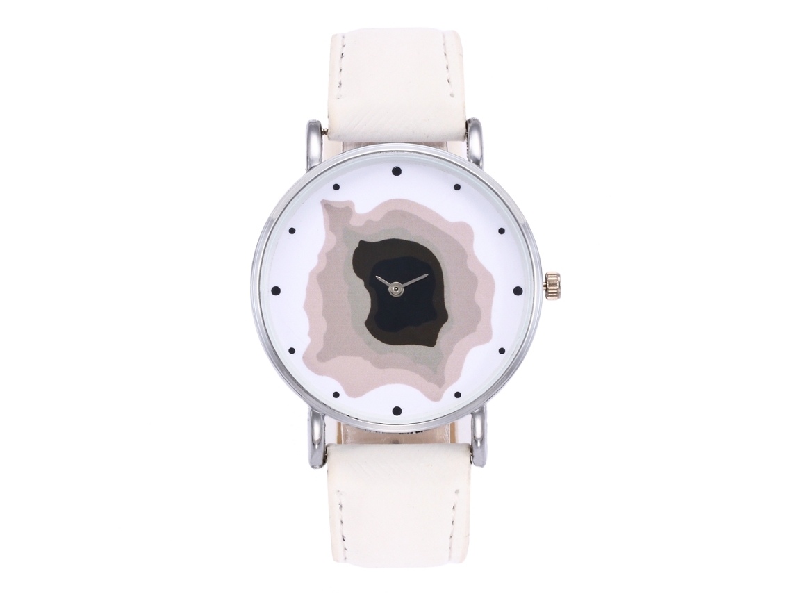 Reloj De Pareja Unisex Zhoulianfa Denim Correa Dial Redondo Cuarzo Blanco