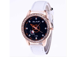 Reloj De Pulsera De Cuarzo Unisex Con Piedras Strass Zhoulianfa (blanco)